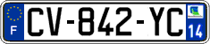 French license plate, SIV (ordinary)
