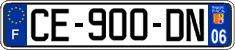 French license plate, SIV (ordinary)