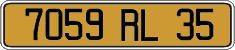 French license plate, FNI