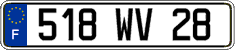 French license plate, FNI