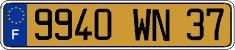 French license plate, FNI