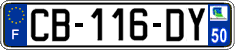 French license plate, SIV (ordinary)