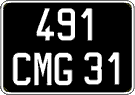 French license plate, FNI