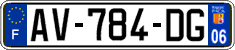 French license plate, SIV (ordinary)