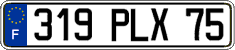 French license plate, FNI