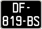 French license plate, SIV (oldtimers)