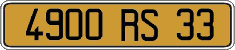 French license plate, FNI
