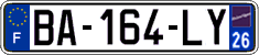French license plate, SIV (ordinary)