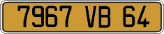 French license plate, FNI