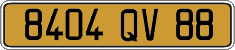 French license plate, FNI
