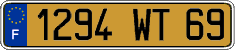 French license plate, FNI