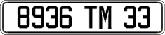 French license plate, FNI