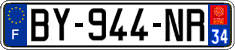 French license plate, SIV (ordinary)