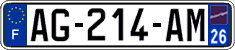 French license plate, SIV (ordinary)