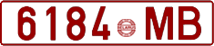 License plate Belarus, Cars (1992)