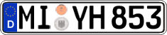 German license plate, Regular plates