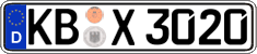 German license plate, Regular plates