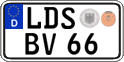 German license plate, Regular plates