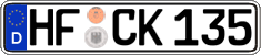 German license plate, Regular plates