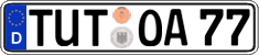 German license plate, Regular plates