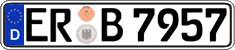 German license plate, Regular plates