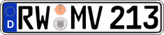 German license plate, Regular plates