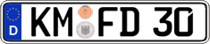 German license plate, Regular plates