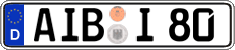 German license plate, Regular plates