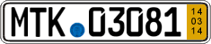 German license plate, Short-term transit plates