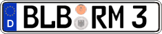 German license plate, Regular plates