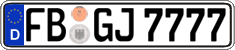 German license plate, Regular plates