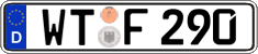 German license plate, Regular plates