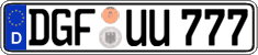 German license plate, Regular plates