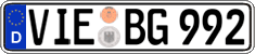German license plate, Regular plates