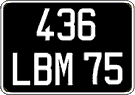 French license plate, FNI