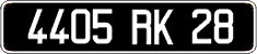 French license plate, FNI