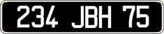 French license plate, FNI