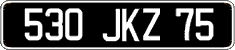 French license plate, FNI