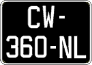 French license plate, SIV (oldtimers)
