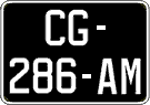 French license plate, SIV (oldtimers)