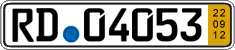 German license plate, Short-term transit plates