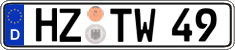 German license plate, Regular plates