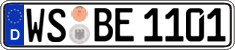 German license plate, Regular plates