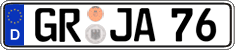 German license plate, Regular plates