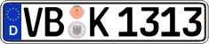 German license plate, Regular plates