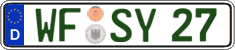 German license plate, Regular plates