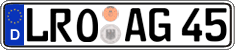 German license plate, Regular plates