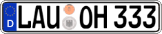 German license plate, Regular plates