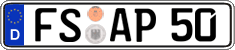 German license plate, Regular plates