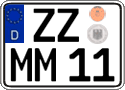 German license plate, Regular plates